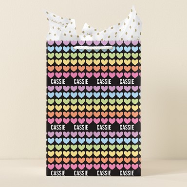 Rainbow Hearts Gift Bags