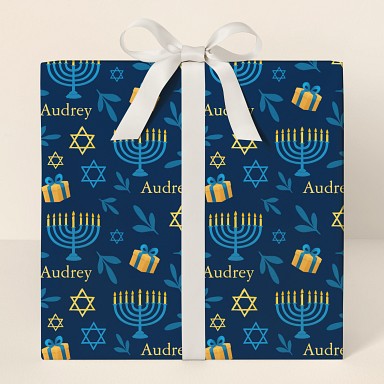Hanukkah Lights Wrapping Paper