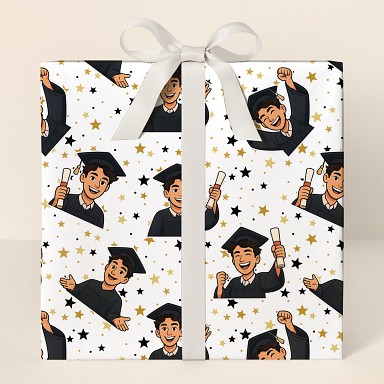 Cartoon of You Congrats Grad Wrapping Paper