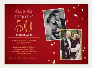 vintage 40th anniversary invitations