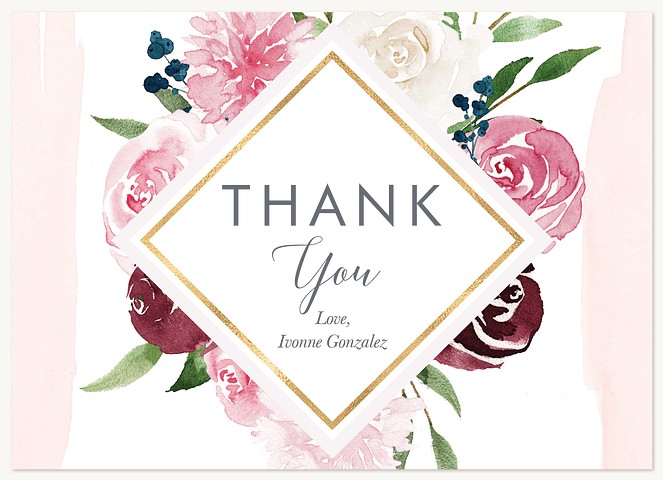 Painted Elegance | Quinceañera Thank You Cards