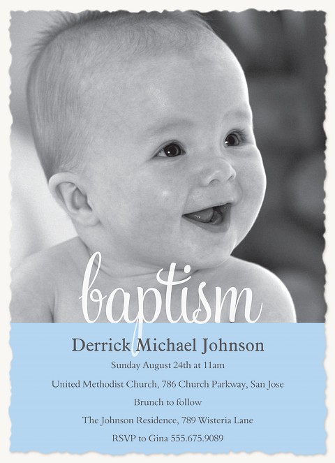 Baptism Blessing Blue Baptisms & Christening Invitations