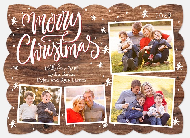 Snowfall Collage Holiday Photo Cards