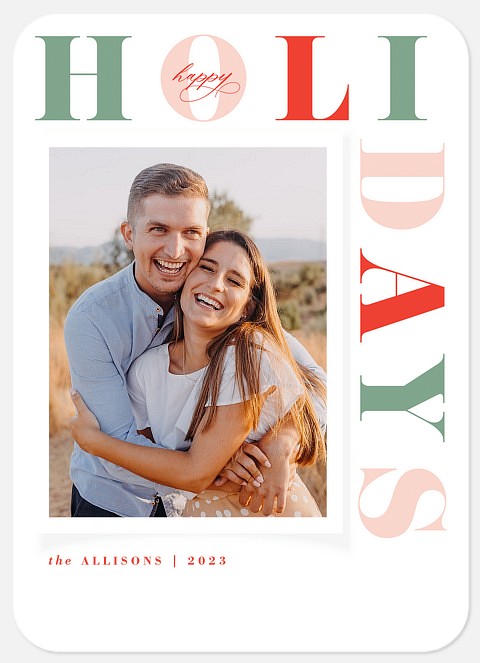Side Holiday Holiday Photo Cards