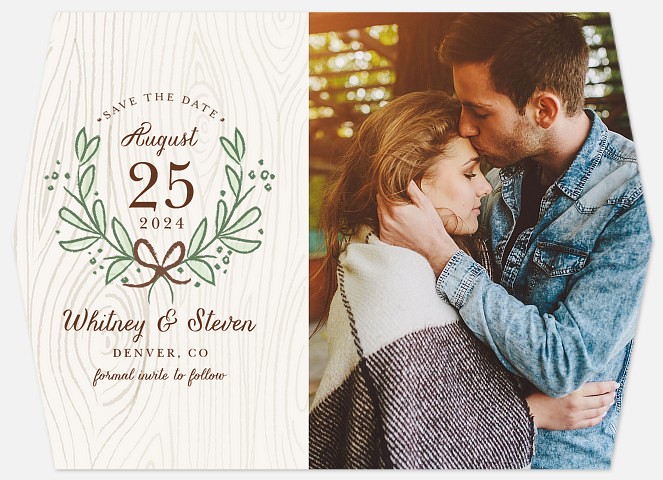 Dreamy Laurels Save the Date Photo Cards