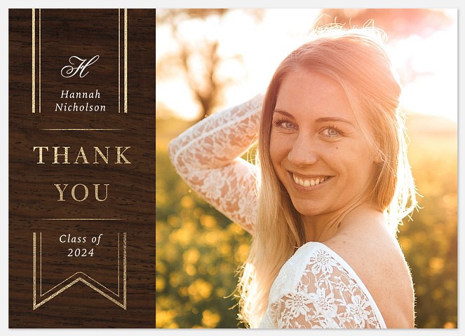 Rustic Accolade Thank You Cards 