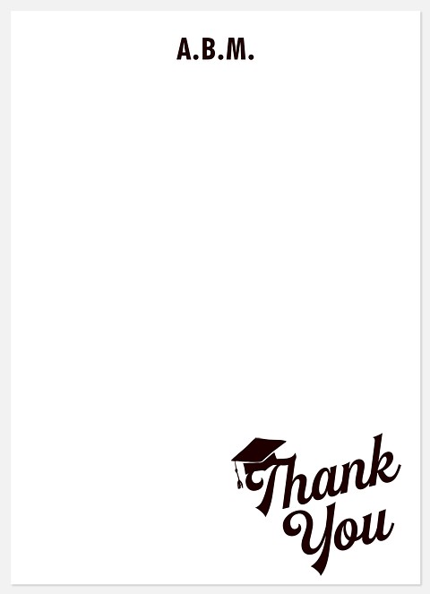 Varsity Thank You Thank You Cards 