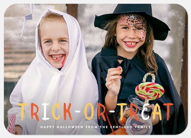 Painted Trick Halloween Photo Cards