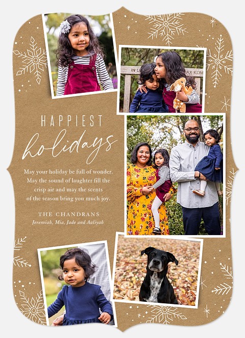 Lovely Kraft Holiday Photo Cards