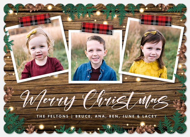Rustic Cabin Holiday Photo Cards