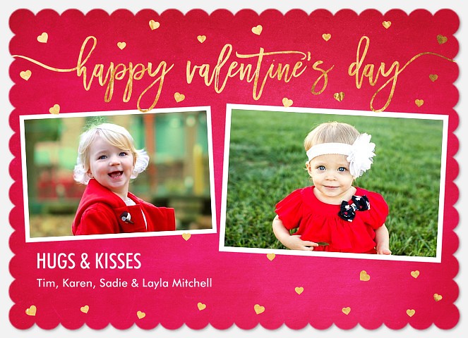 Cheerful Hearts Valentine Photo Cards