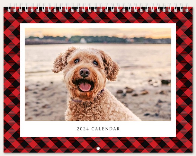 Checkered Border Calendar Personalized Photo Calendars