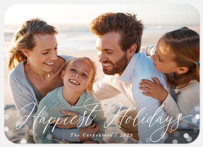 Blissful Bokeh Holiday Photo Cards