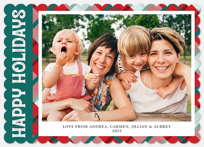 Tartan Joy Holiday Photo Cards