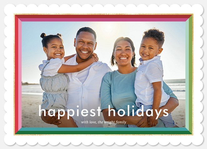 Colorful Frame Holiday Photo Cards