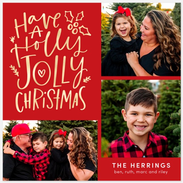Jolly Christmas Holiday Photo Cards