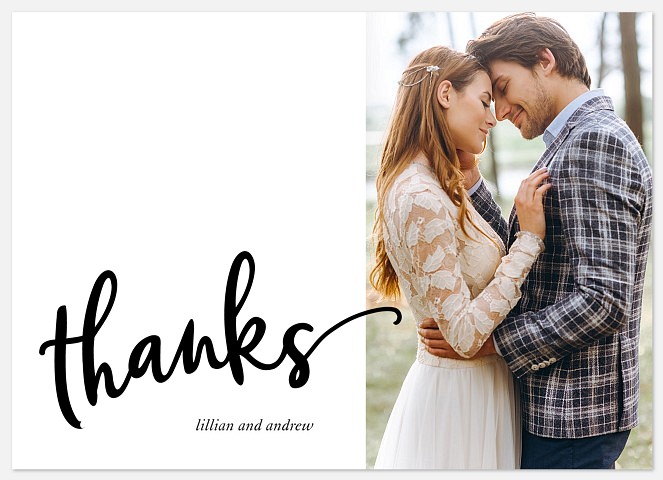 Dramatic Thanks Thank You Cards 