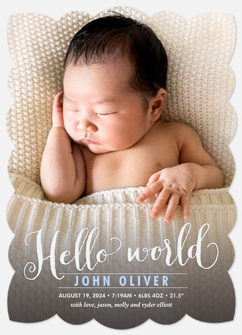 World Class Baby Boy Birth Announcements