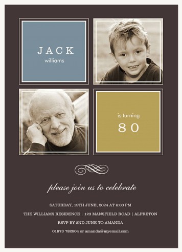 Perfect Portraits Adult Birthday Party Invitations