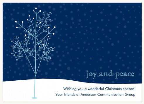 Peace Tree Christmas Cards for Business