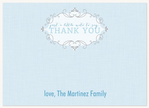 Lil Baby Blue Baby Thank You Cards