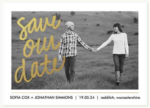 Golden Date Save the Date Cards