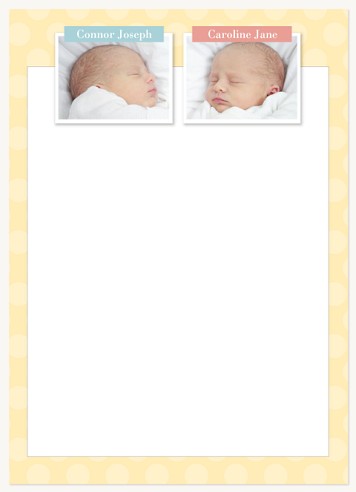Classic Cream Baby Thank You Cards