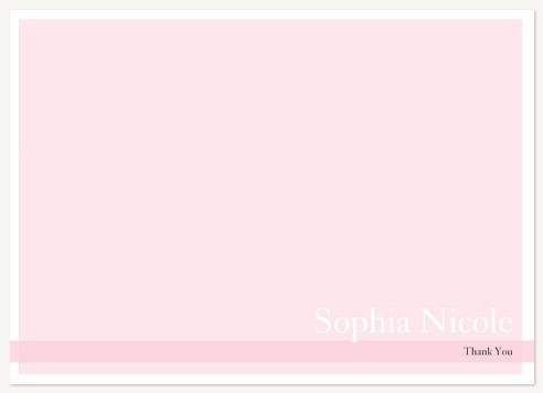 New Addition Blush Baby Thank You Cards