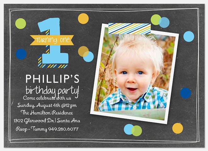 One to Remember  Kids' Birthday Invitations