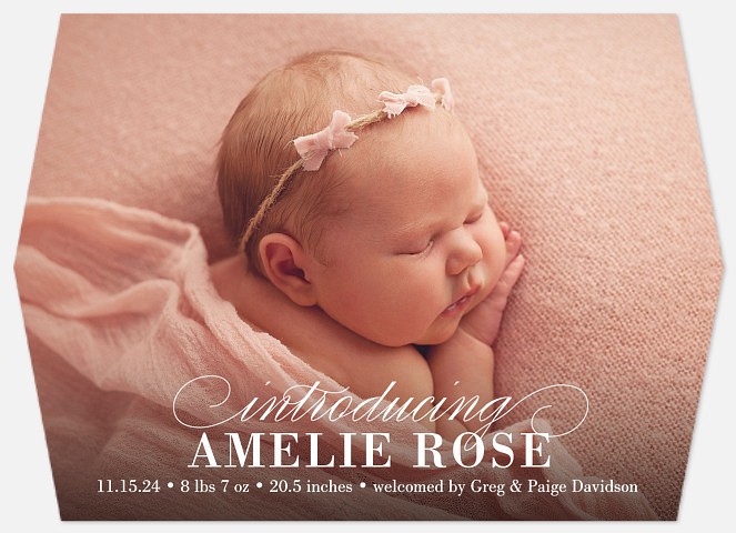 Gentle Lullaby  Baby Birth Announcements