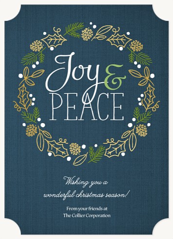 Joyous Wreath  Christmas Cards for Business