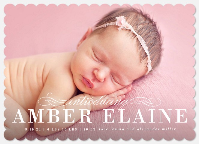 Chic Baby Baby Birth Announcements