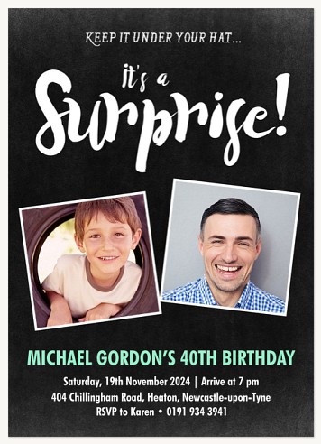 Special Surprise Adult Birthday Party Invitations