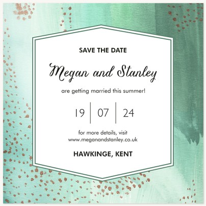Mod Watercolour Save the Date Cards