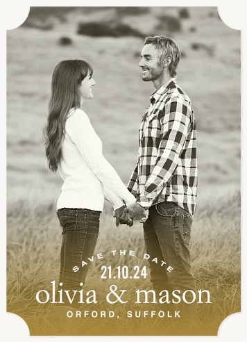 Golden Glow Save the Date Cards