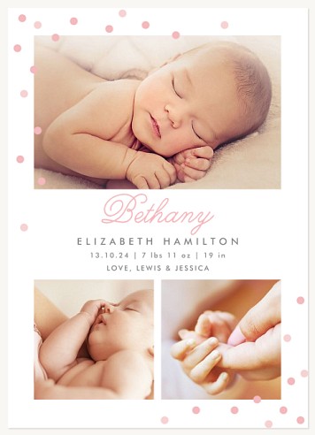 Sweet Confetti Baby Announcements