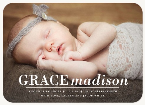 Classic Luxe Baby Announcements