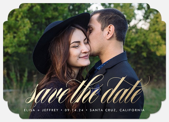 Posh Shimmer Save the Date Photo Cards