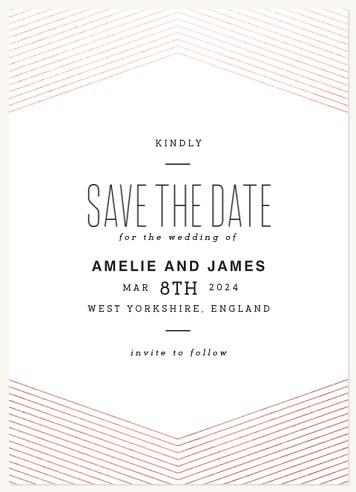 Radiant Chevron Save the Date Cards