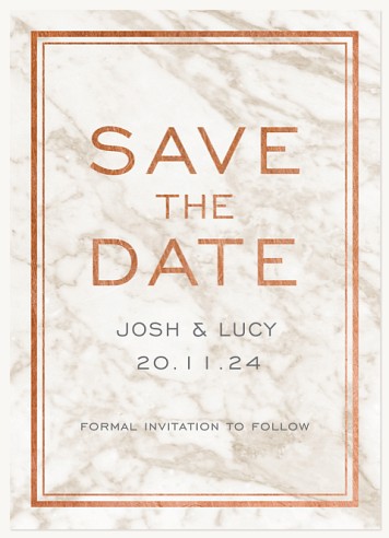 Polished Marble Save the Date Cards