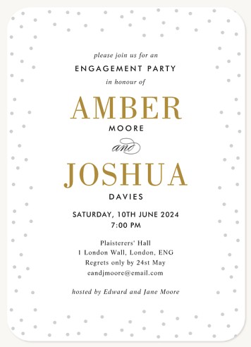 Confetti Gleam Engagement Party Invitations