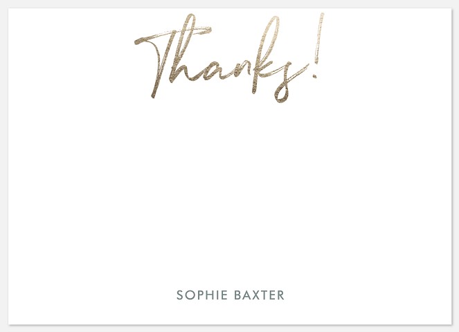 Shimmering Thanks Thank You Cards 