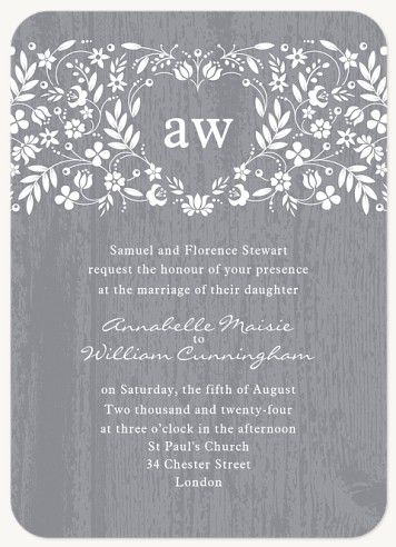 Garden Heart Wedding Invitations