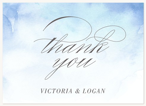 Ocean Script Thank You Cards