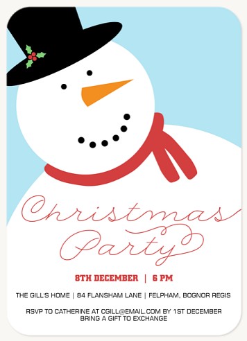 Frosty Party  Holiday Party Invitations
