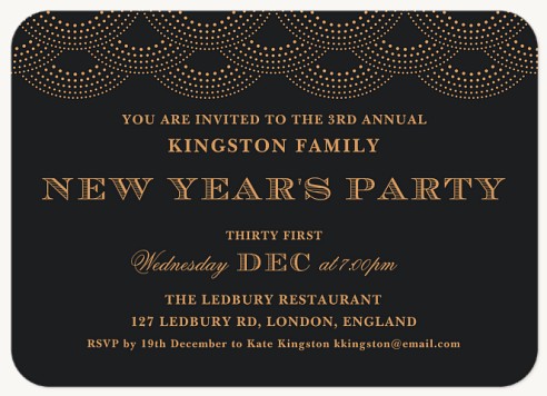 New Year Swag Holiday Party Invitations