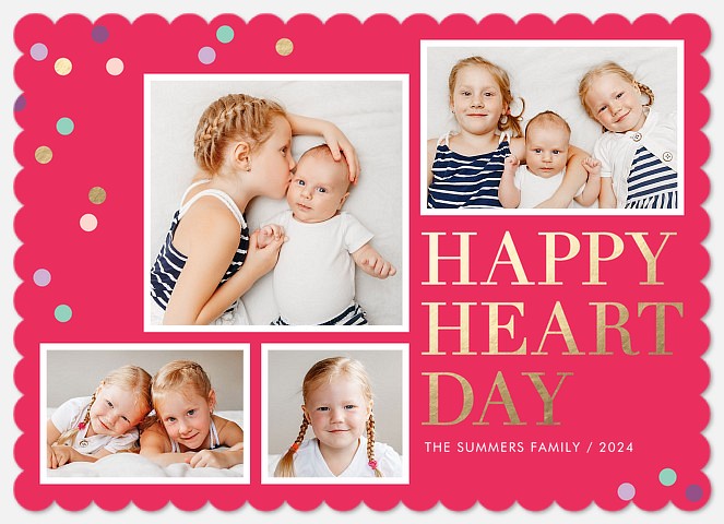 Heart Day Valentine Photo Cards