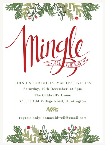 Mingle All The Way Holiday Party Invitations