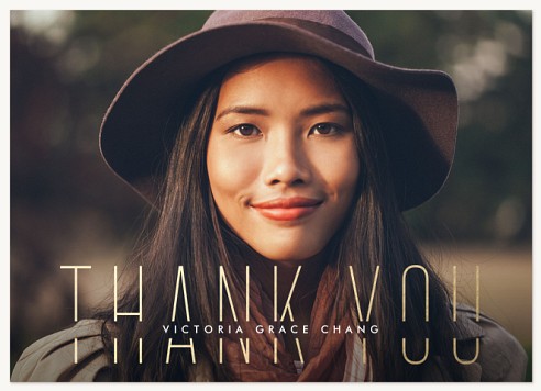 Golden Horizon Thank You Cards for Women