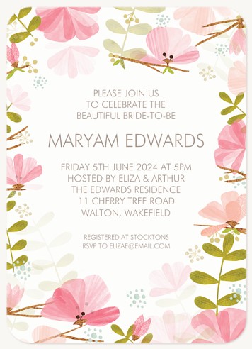 Wildflower Watercolour Hen Party Invitations